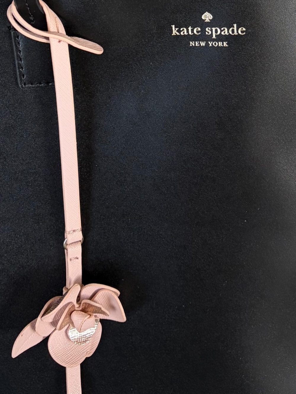 Kate Spade Felicity Street Karla Black Flower Dangle Tote - Picture 10 of 10